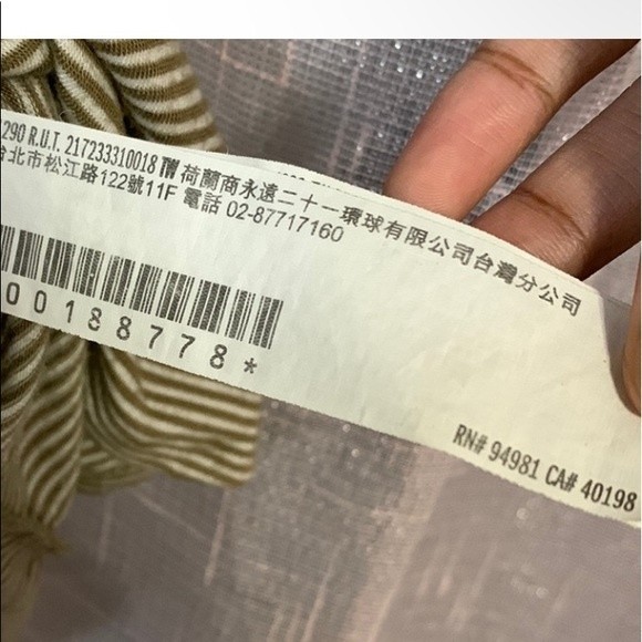 Forever 21 Bodycon White and Tan Striped Short Sleeve Size Small Dress - Picture 5 of 11